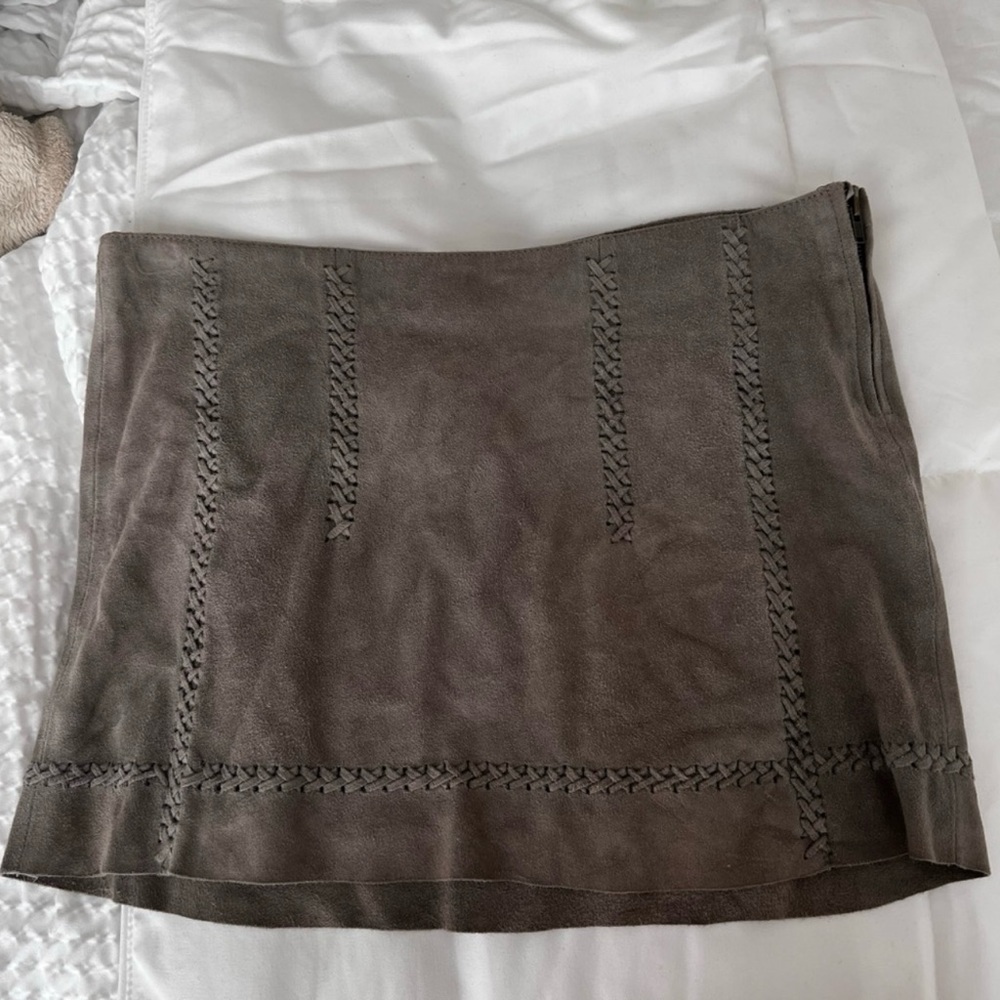 Brown Suede Skirt